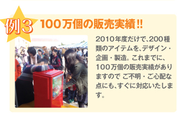 100万個の販売実績!!