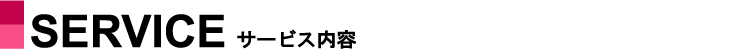 SERVICE　サービス内容